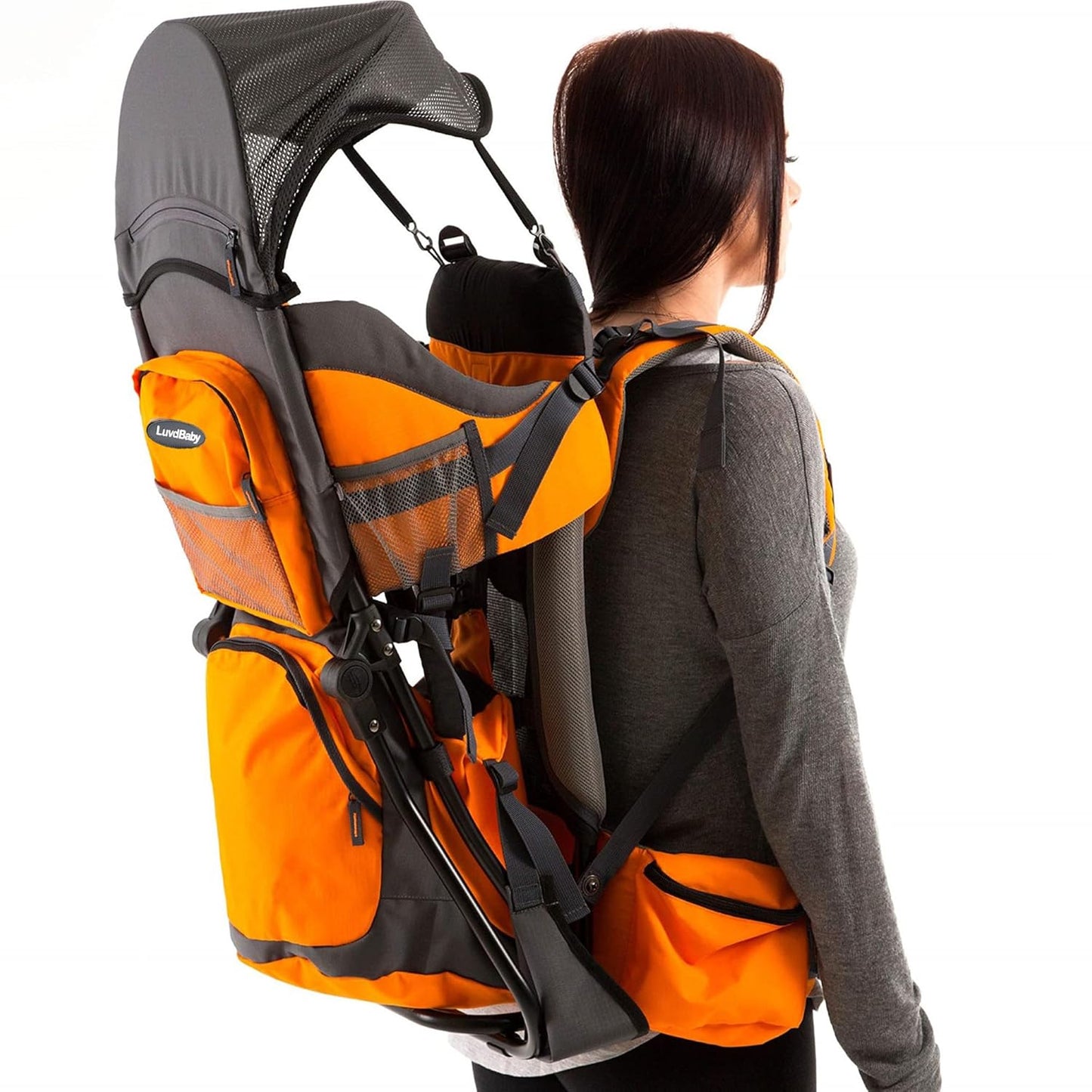SummitTrail Baby Carrier Backpack – Supportive Toddler Hiking Pack with Diaper Pad, Insulated Pocket & Weatherproof Hood