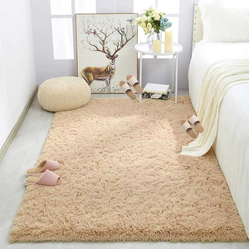 Soft Plush Carpet for Living Room or Kids Bedroom, Modern Fluffy Area Rug, Cozy Floor Mat for Sofa, Nursery, or Playroom Decor