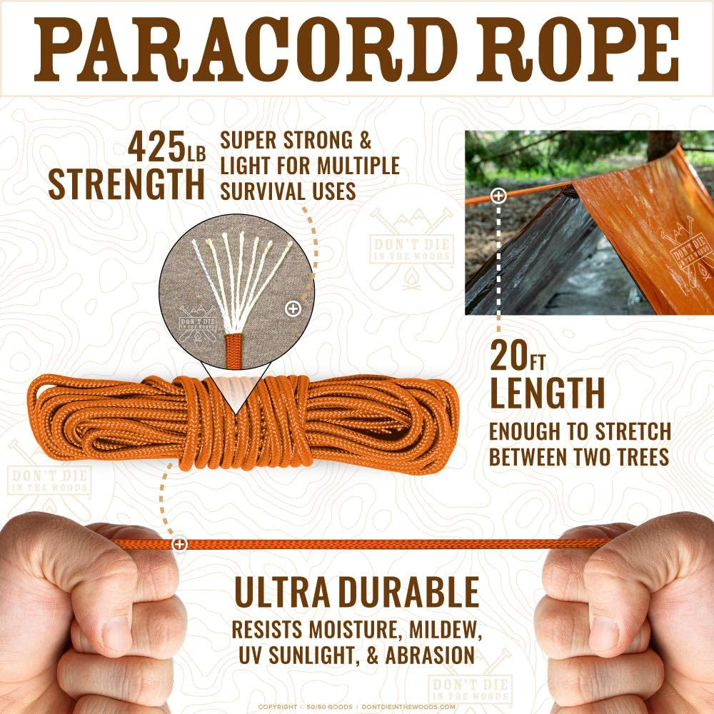 ThermoHaven 2-Person Ultralight Mylar Survival Tent – All-Weather Emergency Tube Shelter with Paracord for Hiking, Camping & Outdoor Survival