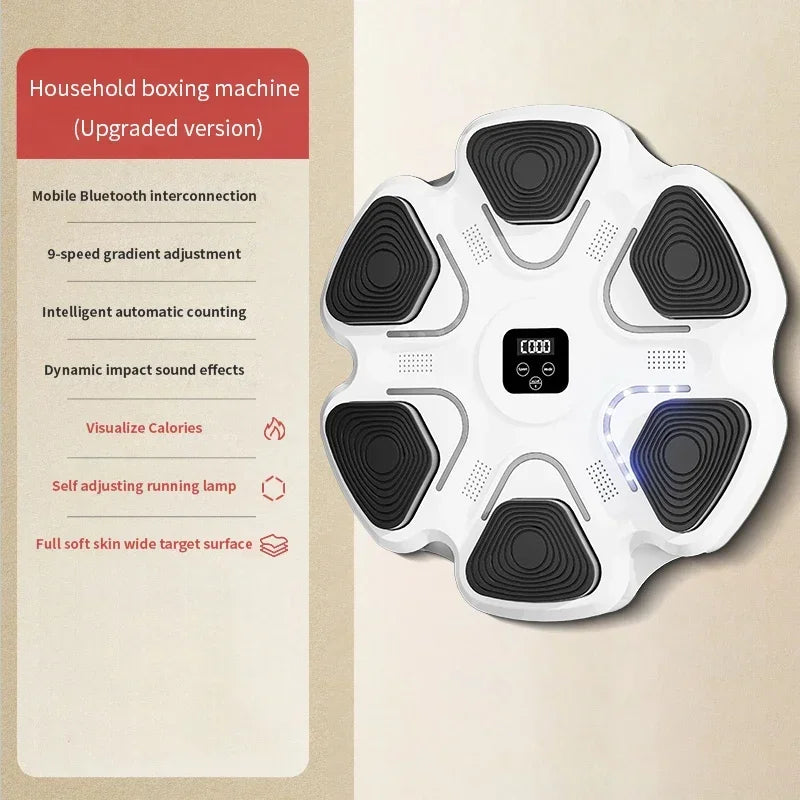 Smart Music Boxing Machine – Interactive Wall-Mounted Trainer for Adults & Kids | Fitness, Reaction, and Home Boxing Workout Equipment