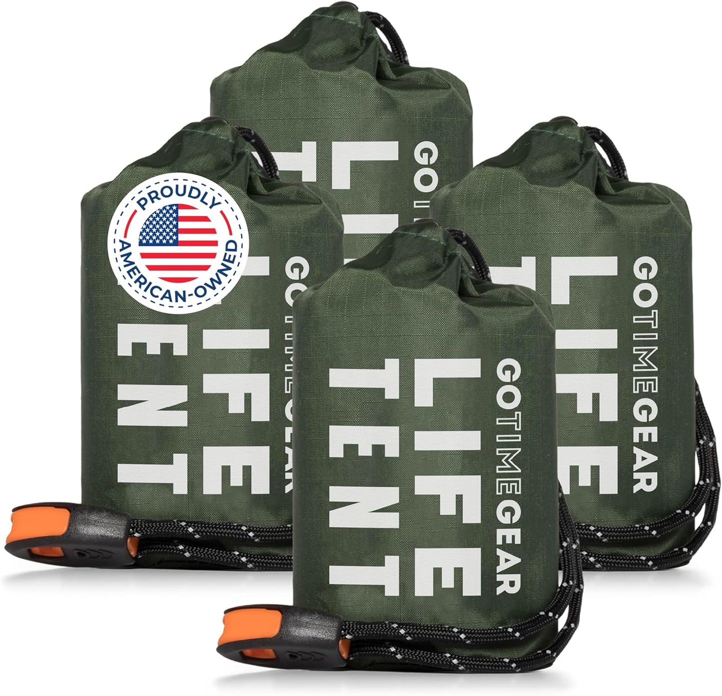 EcoTent 2-Person Emergency Shelter with Paracord & Whistle – Compact Waterproof Mylar Tent for Hiking, Camping & Survival Gear