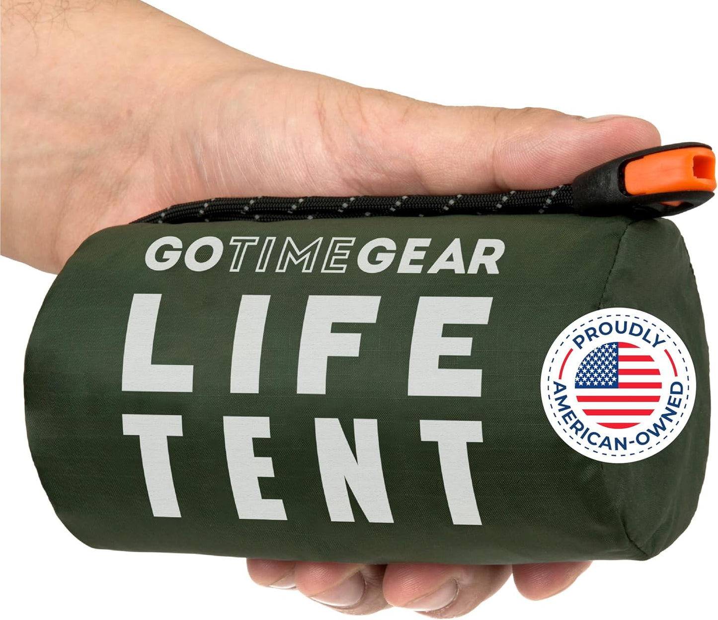 EcoTent 2-Person Emergency Shelter with Paracord & Whistle – Compact Waterproof Mylar Tent for Hiking, Camping & Survival Gear