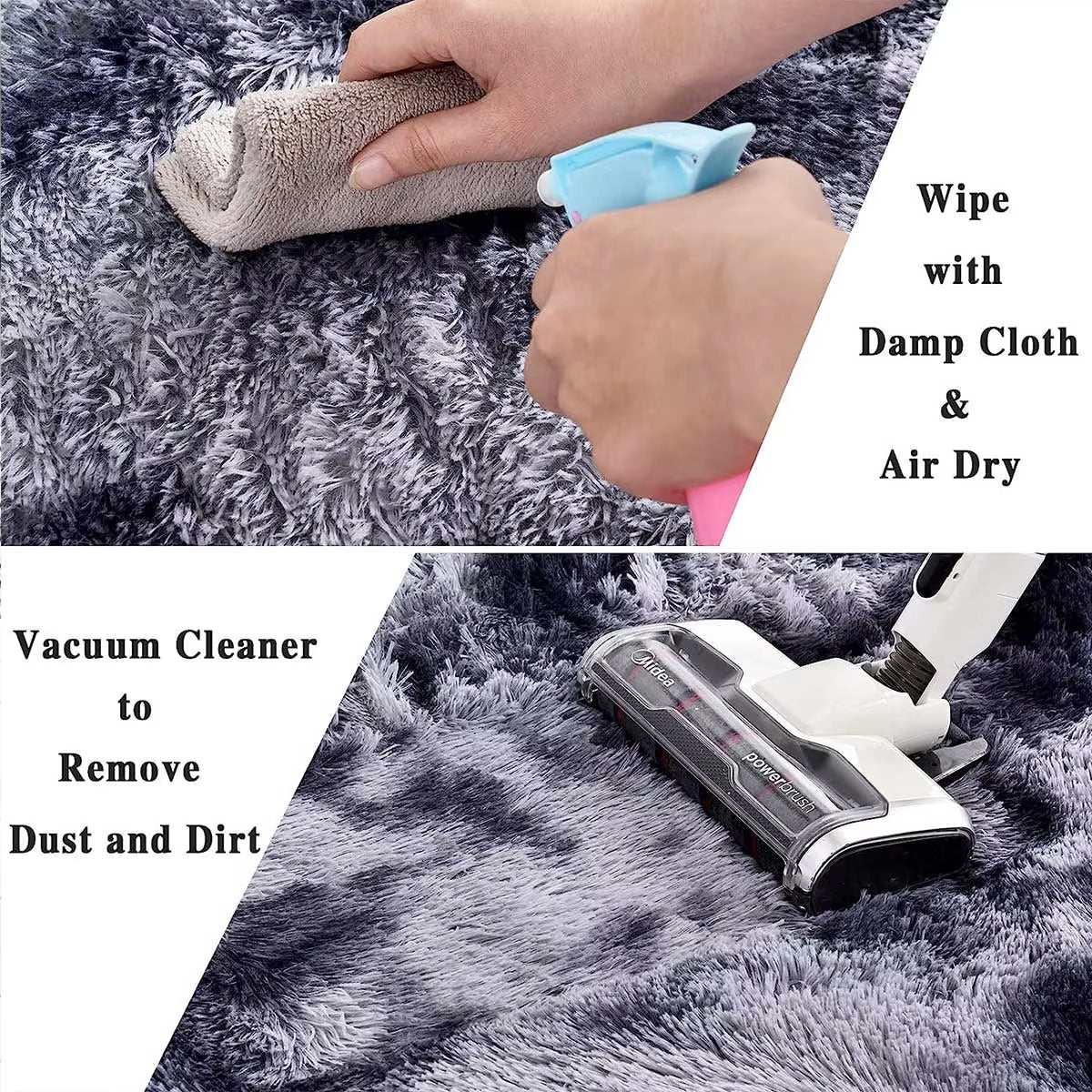 Soft Plush Carpet for Living Room or Kids Bedroom, Modern Fluffy Area Rug, Cozy Floor Mat for Sofa, Nursery, or Playroom Decor