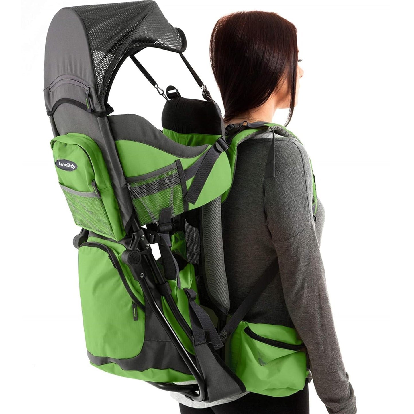 SummitTrail Baby Carrier Backpack – Supportive Toddler Hiking Pack with Diaper Pad, Insulated Pocket & Weatherproof Hood