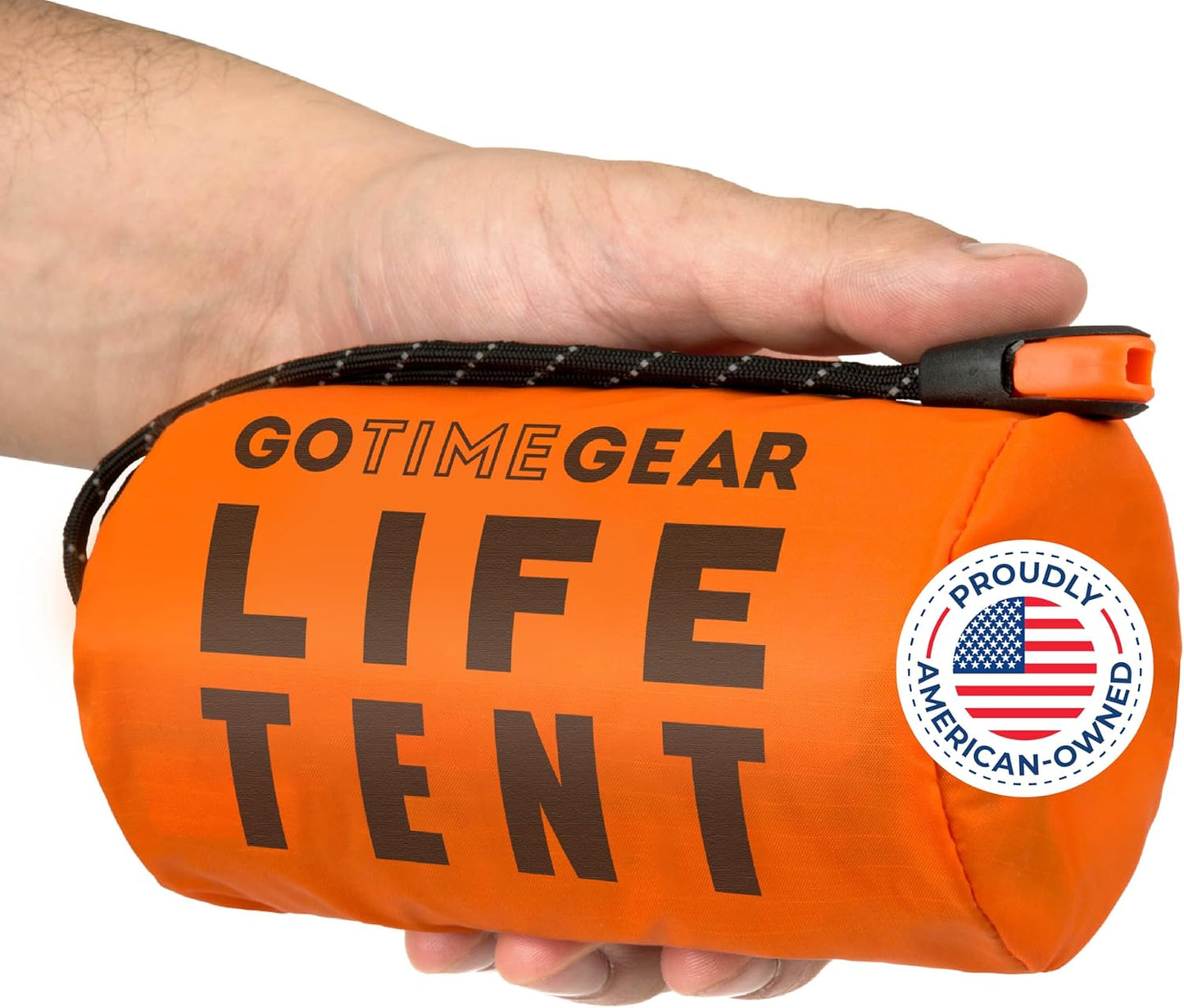 EcoTent 2-Person Emergency Shelter with Paracord & Whistle – Compact Waterproof Mylar Tent for Hiking, Camping & Survival Gear