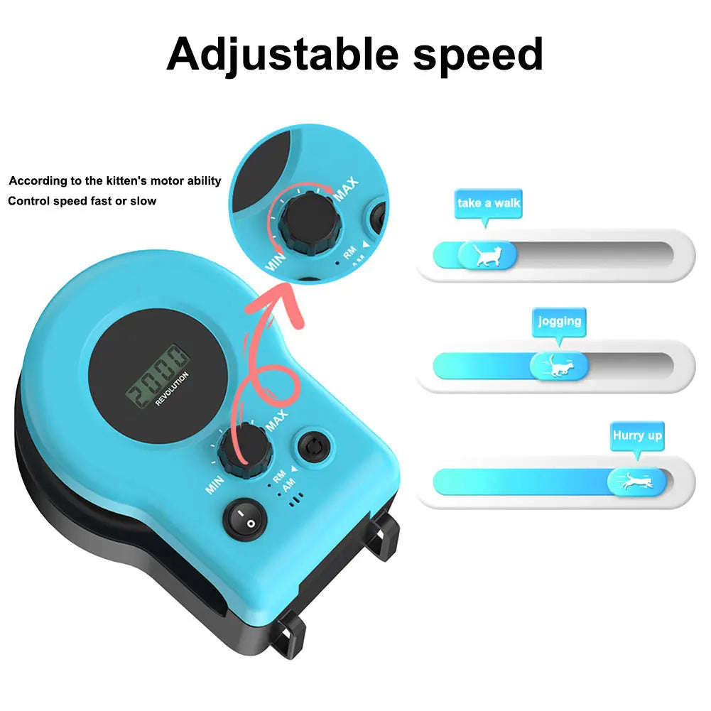 Get Your Cat Running Wild with the Interactive Feather Toy Treadmill – The Purr-fect Playtime Solution!