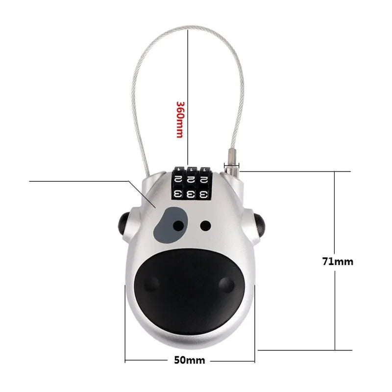 Secure Your Gear with the High-Precision Bicycle Steel Cable Code Lock – Perfect for Helmets, Suitcases, and More!