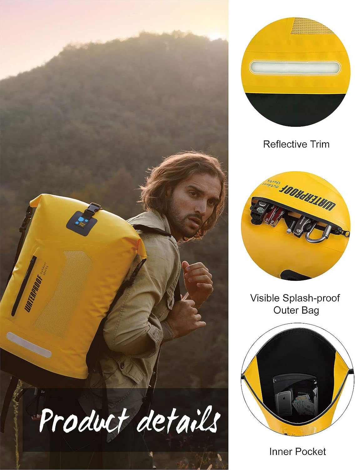 AquaShield Waterproof Backpack – 20L/30L/40L Floating Dry Bag for Kayaking, Hiking, Camping & Outdoor Adventures