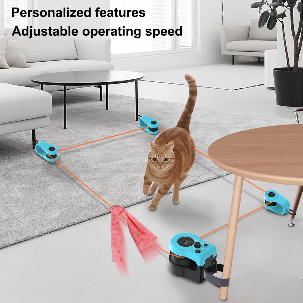 Get Your Cat Running Wild with the Interactive Feather Toy Treadmill – The Purr-fect Playtime Solution!