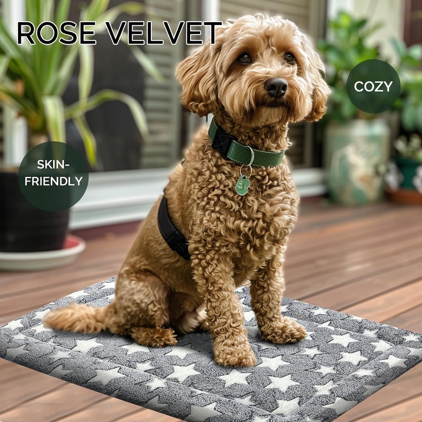 Reversible Dog Crate Mat – Soft, Dual-Sided Bed Pad for All Seasons – Durable, Washable Pet Mat for Crates, Travel, and Home Use