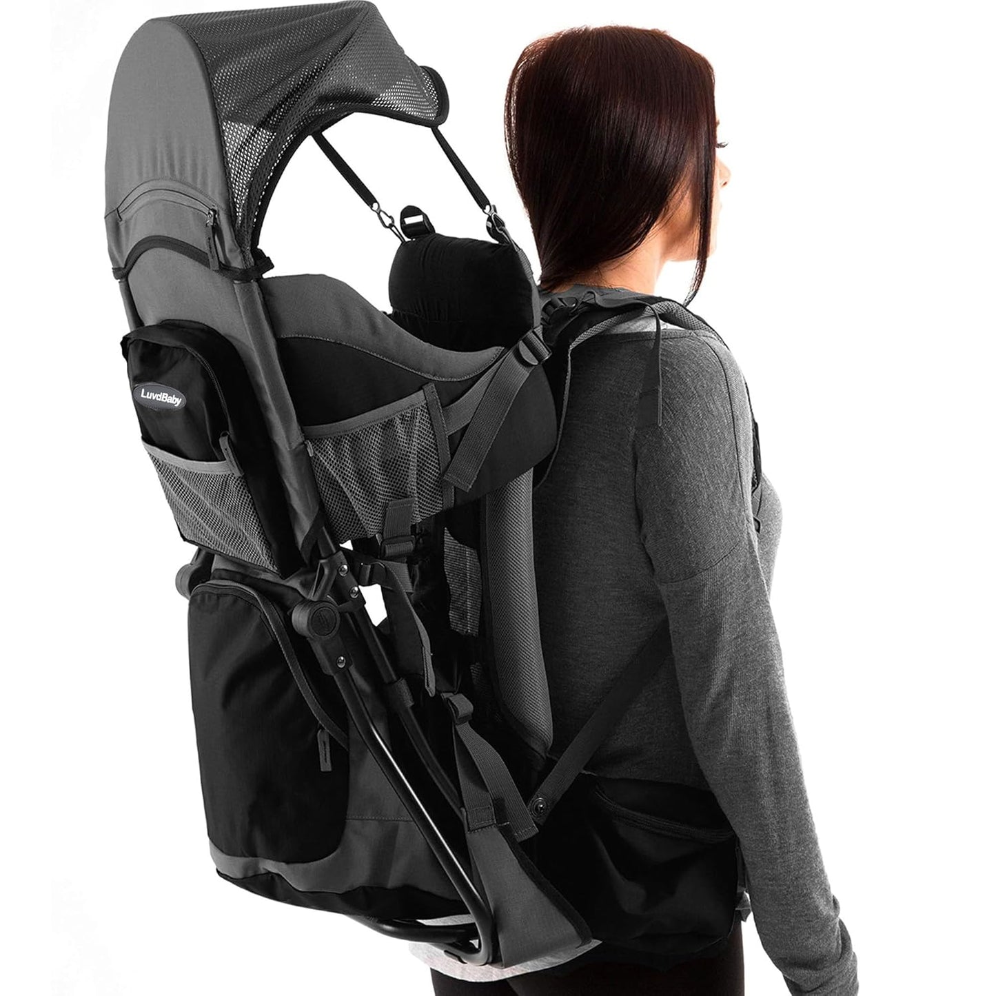 SummitTrail Baby Carrier Backpack – Supportive Toddler Hiking Pack with Diaper Pad, Insulated Pocket & Weatherproof Hood