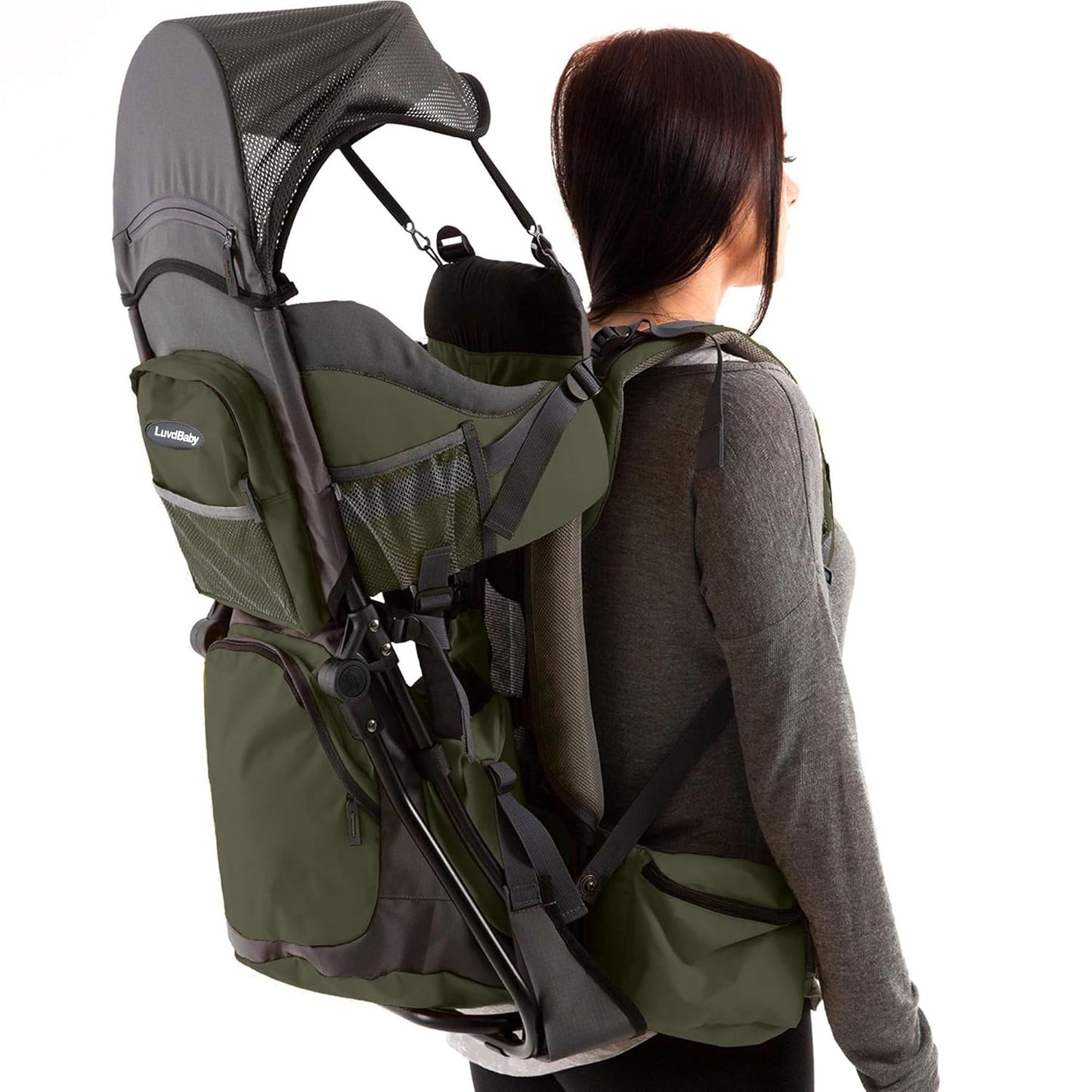 SummitTrail Baby Carrier Backpack – Supportive Toddler Hiking Pack with Diaper Pad, Insulated Pocket & Weatherproof Hood