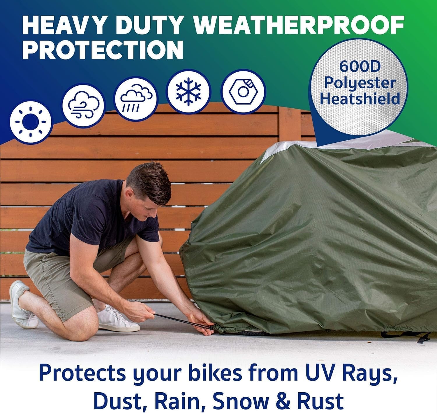 StormGuard Reflective Bike Cover – Waterproof & Weatherproof Outdoor Storage Shelter for Bicycles, Trikes & E-Bikes