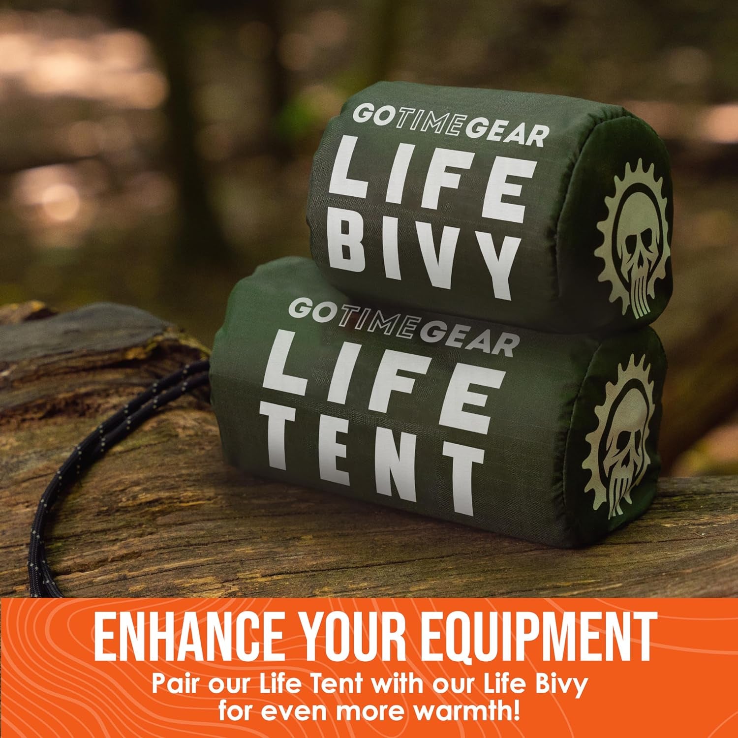 EcoTent 2-Person Emergency Shelter with Paracord & Whistle – Compact Waterproof Mylar Tent for Hiking, Camping & Survival Gear