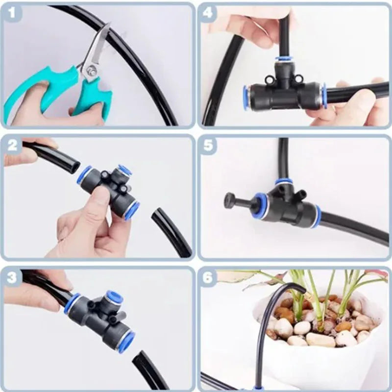 AquaFlow Greenhouse Drip Irrigation Kit – 5M–20M Automatic Watering & 360° Garden Misting System