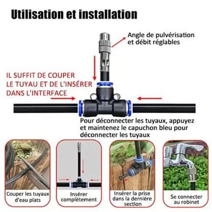 AquaFlow Greenhouse Drip Irrigation Kit – 5M–20M Automatic Watering & 360° Garden Misting System
