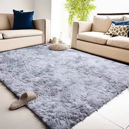Soft Plush Carpet for Living Room or Kids Bedroom, Modern Fluffy Area Rug, Cozy Floor Mat for Sofa, Nursery, or Playroom Decor