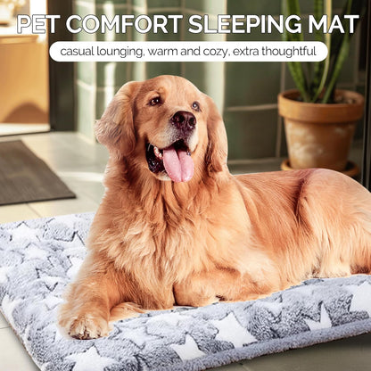Reversible Dog Crate Mat – Soft, Dual-Sided Bed Pad for All Seasons – Durable, Washable Pet Mat for Crates, Travel, and Home Use