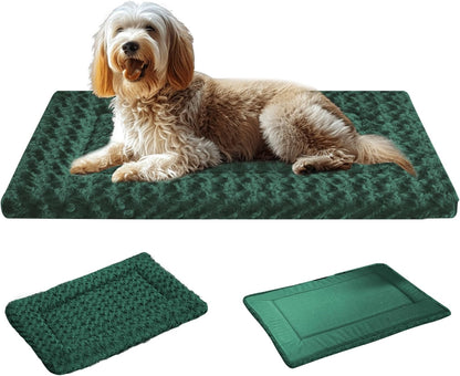 Reversible Dog Crate Mat – Soft, Dual-Sided Bed Pad for All Seasons – Durable, Washable Pet Mat for Crates, Travel, and Home Use