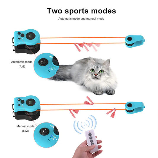 Get Your Cat Running Wild with the Interactive Feather Toy Treadmill – The Purr-fect Playtime Solution!