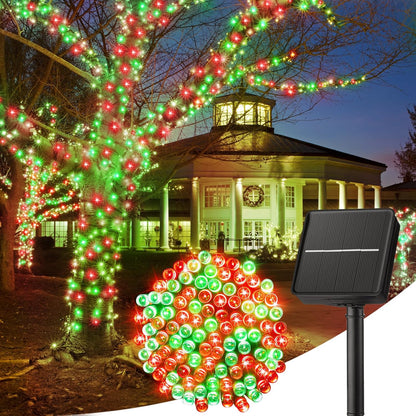 SolarGlow Outdoor String Lights – 40FT 100 LED Solar Powered String Lights with 8 Modes IP65 Waterproof Warm White Lights for Garden Tree Fence Patio Decor