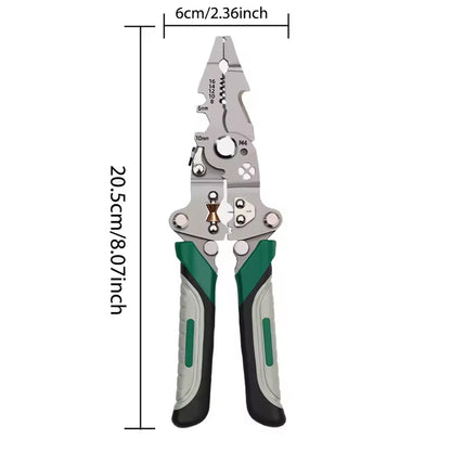 StripPro™ 18-in-1 Foldable Wire Stripper with Pulley Design – Multi-Function Electrician Tool for Cutting, Crimping & More