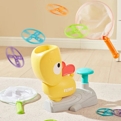 WhirlShot Air Disc Launcher – Outdoor Flying Game Toy for Kids with Adjustable Angles & Battery-Free Fun