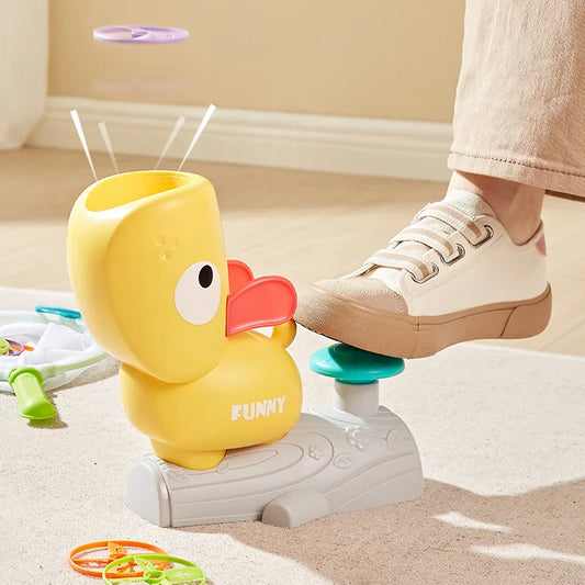 WhirlShot Air Disc Launcher – Outdoor Flying Game Toy for Kids with Adjustable Angles & Battery-Free Fun