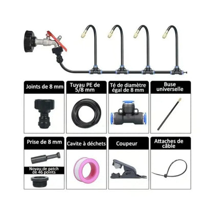 AquaFlow Greenhouse Drip Irrigation Kit – 5M–20M Automatic Watering & 360° Garden Misting System
