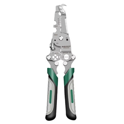 StripPro™ 18-in-1 Foldable Wire Stripper with Pulley Design – Multi-Function Electrician Tool for Cutting, Crimping & More