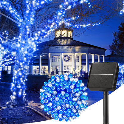 SolarGlow Outdoor String Lights – 40FT 100 LED Solar Powered String Lights with 8 Modes IP65 Waterproof Warm White Lights for Garden Tree Fence Patio Decor