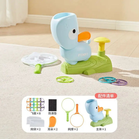 WhirlShot Air Disc Launcher – Outdoor Flying Game Toy for Kids with Adjustable Angles & Battery-Free Fun