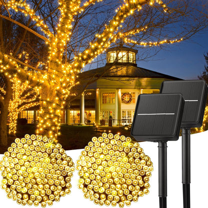SolarGlow Outdoor String Lights – 40FT 100 LED Solar Powered String Lights with 8 Modes IP65 Waterproof Warm White Lights for Garden Tree Fence Patio Decor