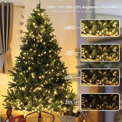 ColorWave Dual Glow Christmas Lights 65.67FT 200 LED Color Changing Tree Lights with 11 Modes Remote Connectable 29V Safe Adapter