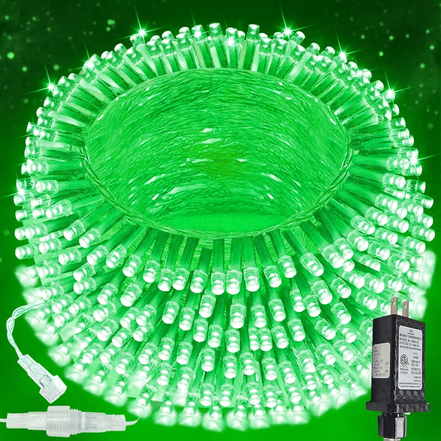 GlowLink 200 LED Connectable Christmas Lights 66FT Warm White String Lights with 13 Modes Waterproof Plug-In Fairy Lights