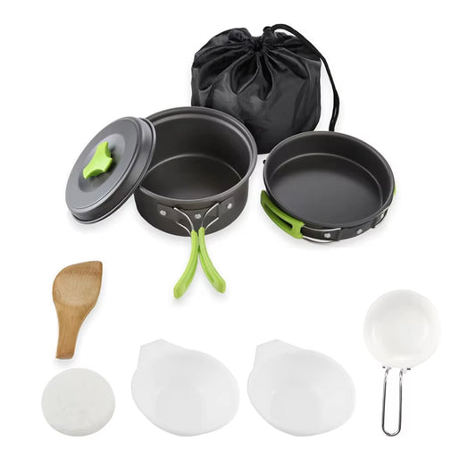 TrailChef Camping Cookware Set – Lightweight Non-Stick Pots, Frying Pan & Teapot for Outdoor Cooking