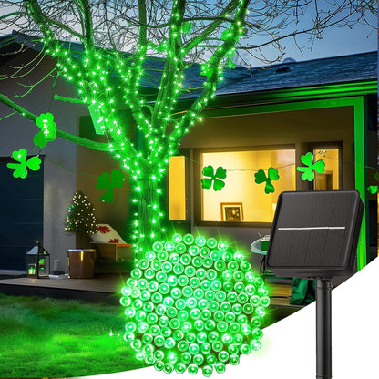 SolarGlow Outdoor String Lights – 40FT 100 LED Solar Powered String Lights with 8 Modes IP65 Waterproof Warm White Lights for Garden Tree Fence Patio Decor