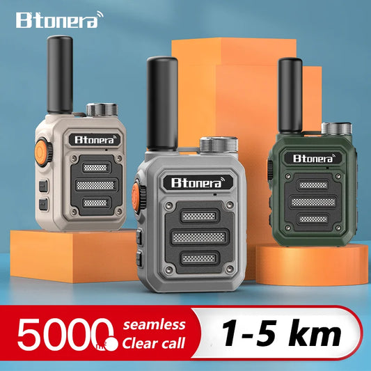 Mini Walkie Talkie BT-330 PMR 446 USB Rechargeable Two-Way Radio with Dual PTT – Ideal for Hunting, Hiking, Fishing, and More