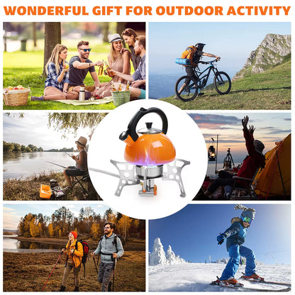 CampForge 3900W Windproof Hiking Stove – Portable Gas Burner with Piezo Ignition, Folding Design & Multi-Fuel Adapters