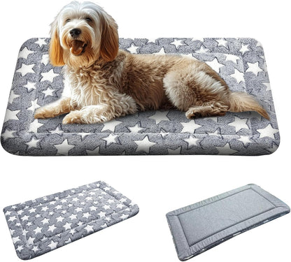 Reversible Dog Crate Mat – Soft, Dual-Sided Bed Pad for All Seasons – Durable, Washable Pet Mat for Crates, Travel, and Home Use
