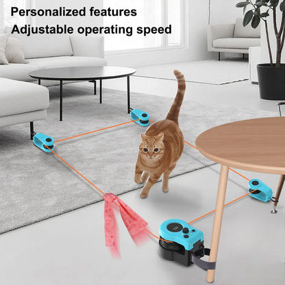 Get Your Cat Running Wild with the Interactive Feather Toy Treadmill – The Purr-fect Playtime Solution!