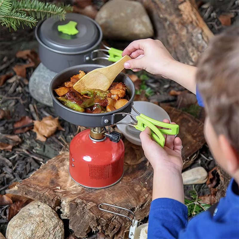 TrailChef Camping Cookware Set – Lightweight Non-Stick Pots, Frying Pan & Teapot for Outdoor Cooking