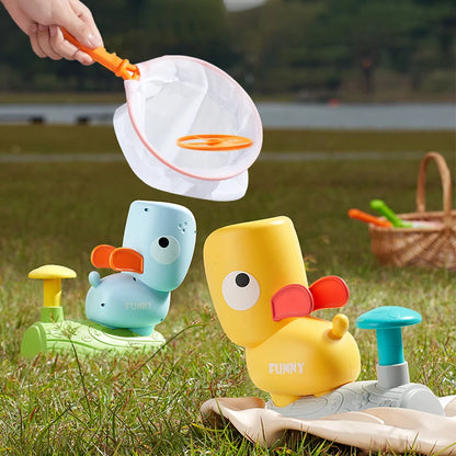 WhirlShot Air Disc Launcher – Outdoor Flying Game Toy for Kids with Adjustable Angles & Battery-Free Fun