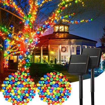 SolarGlow Outdoor String Lights – 40FT 100 LED Solar Powered String Lights with 8 Modes IP65 Waterproof Warm White Lights for Garden Tree Fence Patio Decor