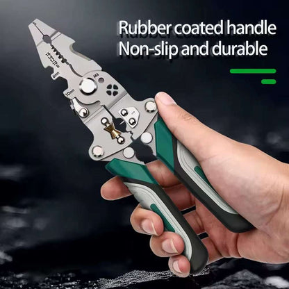 StripPro™ 18-in-1 Foldable Wire Stripper with Pulley Design – Multi-Function Electrician Tool for Cutting, Crimping & More