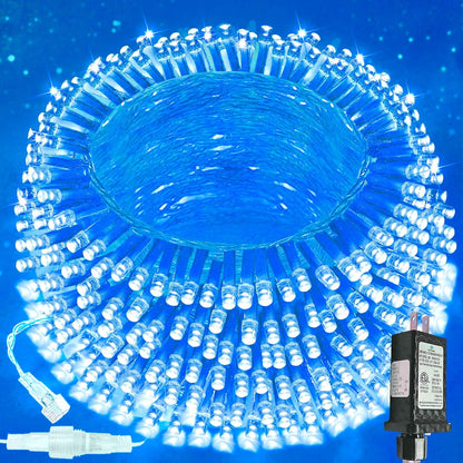 GlowLink 200 LED Connectable Christmas Lights 66FT Warm White String Lights with 13 Modes Waterproof Plug-In Fairy Lights