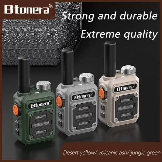 Mini Walkie Talkie BT-330 PMR 446 USB Rechargeable Two-Way Radio with Dual PTT – Ideal for Hunting, Hiking, Fishing, and More