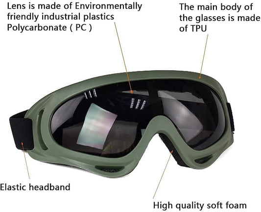 BattleMesh Airsoft Defense Set – Half Face Mesh Mask with Ear Protection & Tactical Goggles for Paintball, BB Gun, and CS Survival Games