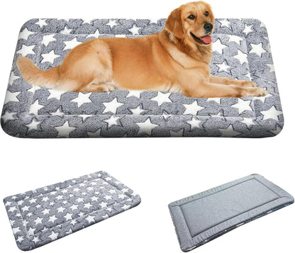 Reversible Dog Crate Mat – Soft, Dual-Sided Bed Pad for All Seasons – Durable, Washable Pet Mat for Crates, Travel, and Home Use