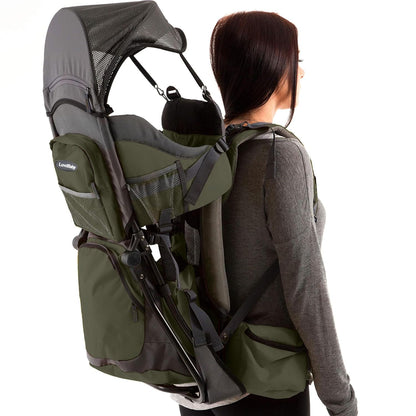 SummitTrail Baby Carrier Backpack – Supportive Toddler Hiking Pack with Diaper Pad, Insulated Pocket & Weatherproof Hood